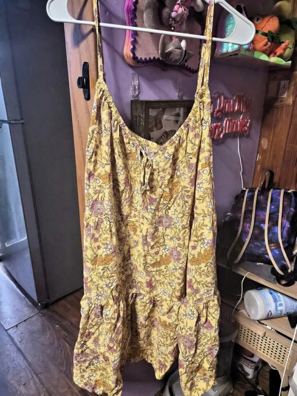 Old Navy Floral Mini Dress Yellow & Pink Size 2X